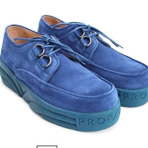RARE Blue Fluevog Provog lace-up platforms